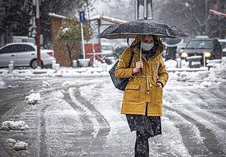بارش شدید برف در تهران آغاز شد + فیلم