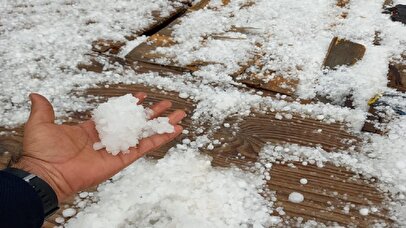 بارش شدید تگرگ در بوشهر+ فیلم