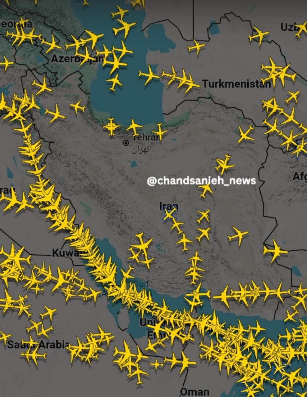 آخرین وضعیت پرواز‌ها در آسمان ایران
