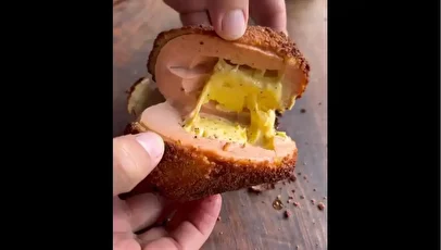 روش پخت سوسیس شکم پر خوشمزه مخصوص دورهمی دوستانه+ فیلم