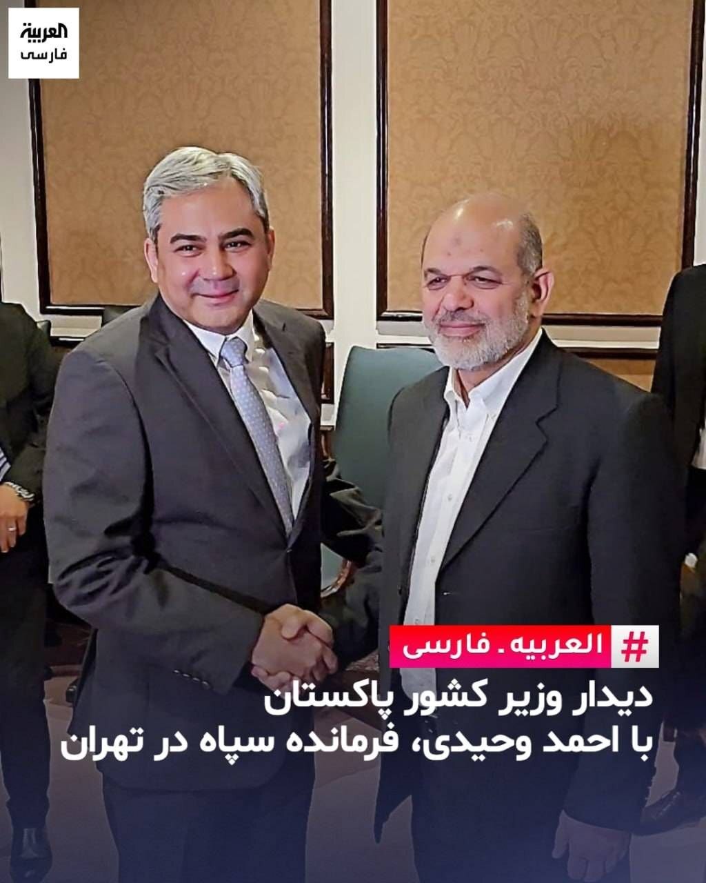 تکذیب یک ادعای عجیب درباره دیدار سردار وحیدی و وزیر کشور پاکستان