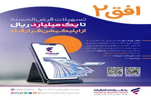 تسهیلات ۱۰۰ میلیون تومانی غیرحضوری در طرح افق ۲ بانک رفاه کارگران