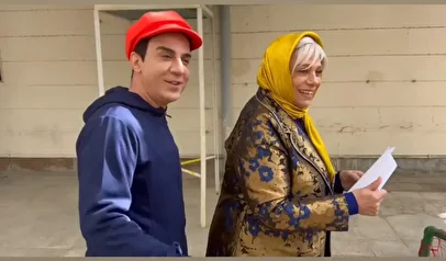 واکنش بامزه عمو پورنگ به شوخی گوهر خیراندیش +فیلم