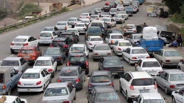 ترافیک سنگین در جاده هراز