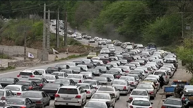 ترافیک سنگین در محورهای شمالی و خروجی‌های تهران