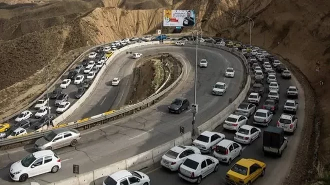 ترافیک سنگین در محورهای چالوس و هراز