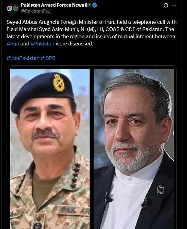 عراقچی و عاصم منیر